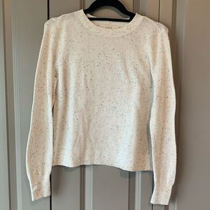NWOT Loft lightweight waffle sweater with colorful flecks. Size medium.
